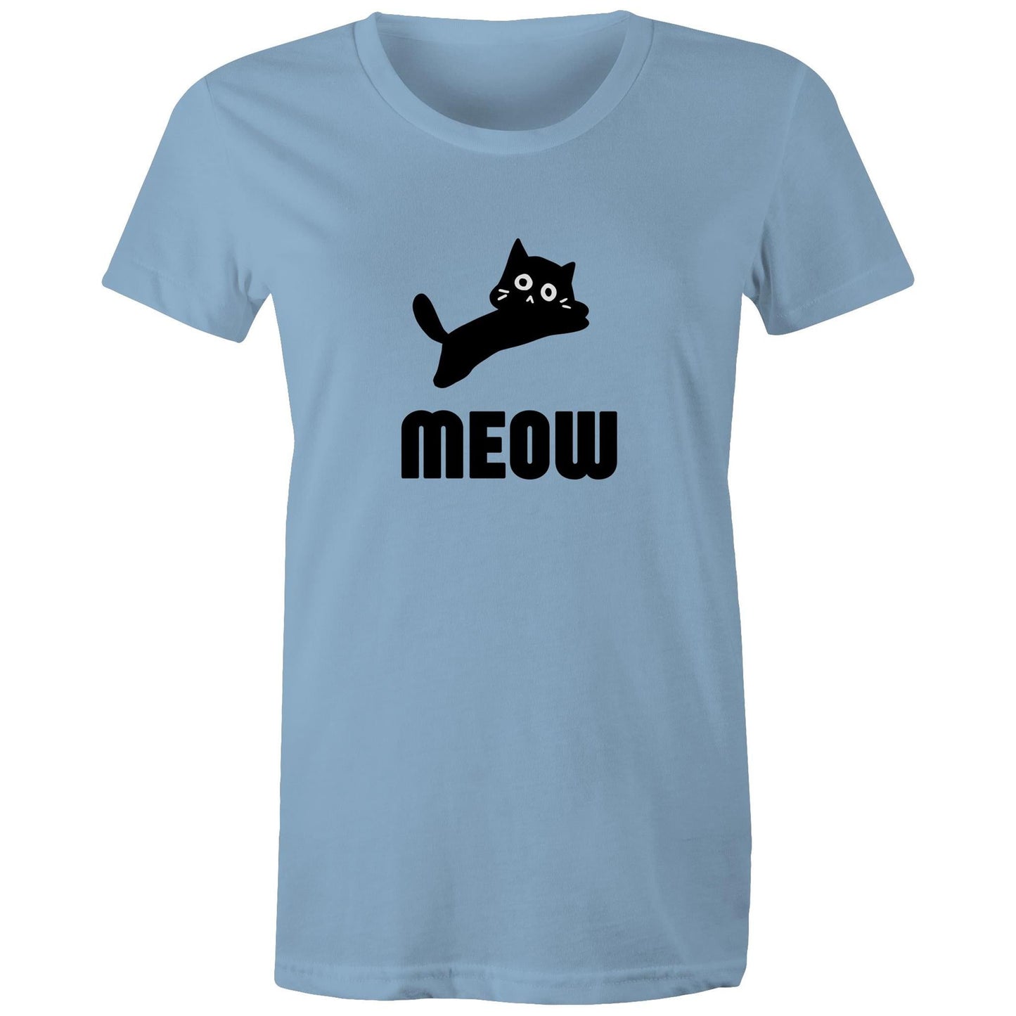 Women's Maple Tee Meow Print 