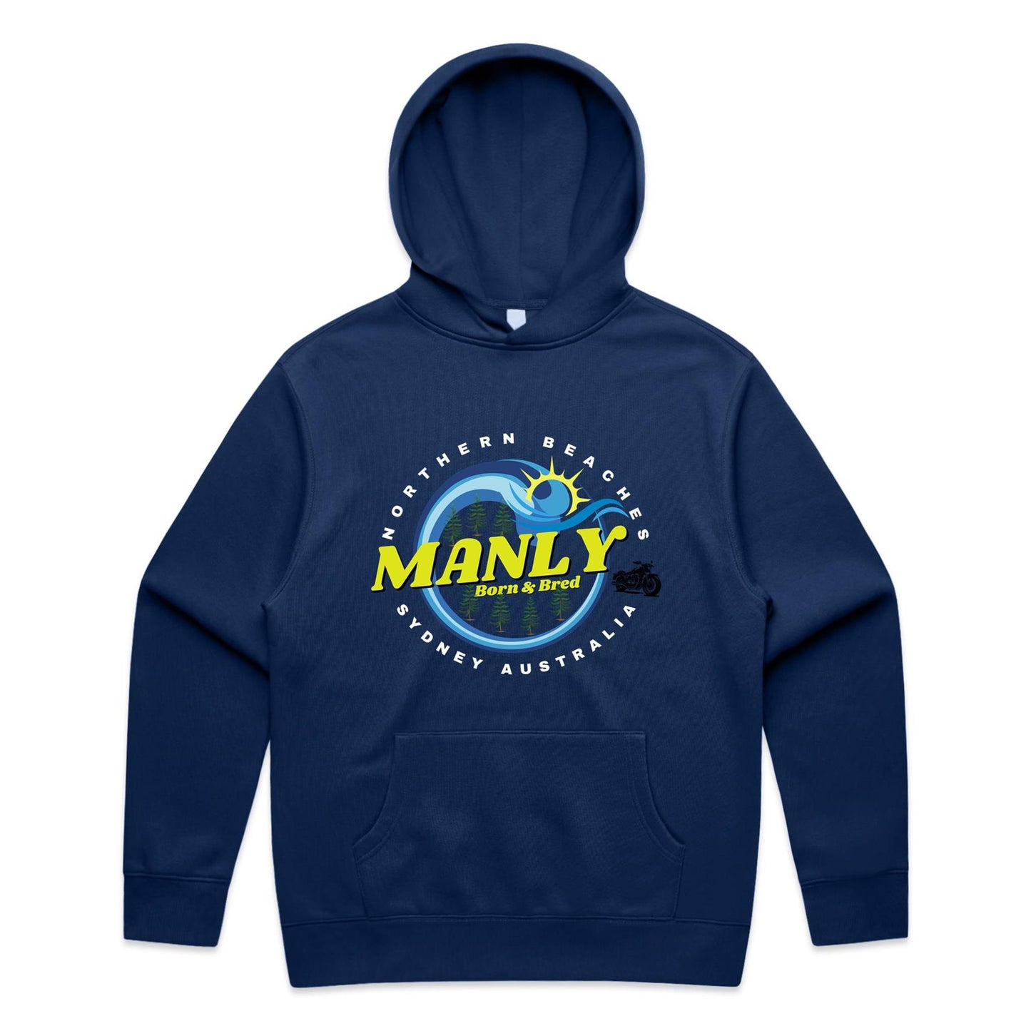 Lost Manly custom logo The Manly Barry Born & Bred edition AS Colour Relax Hood - Lost Manly Shop