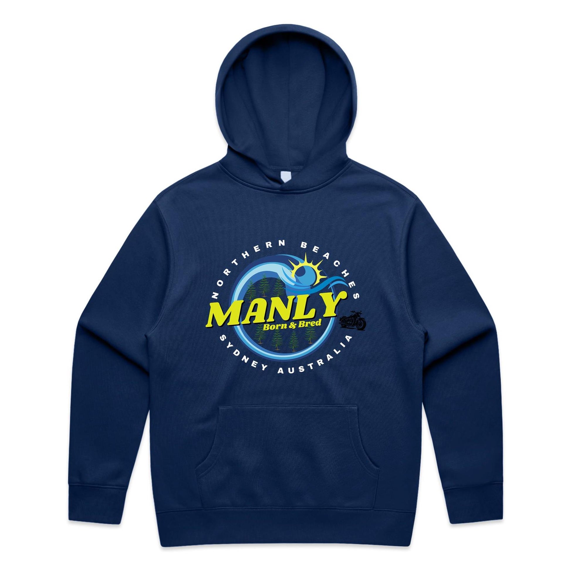 Lost Manly custom logo The Manly Barry Born & Bred edition AS Colour Relax Hood - Lost Manly Shop