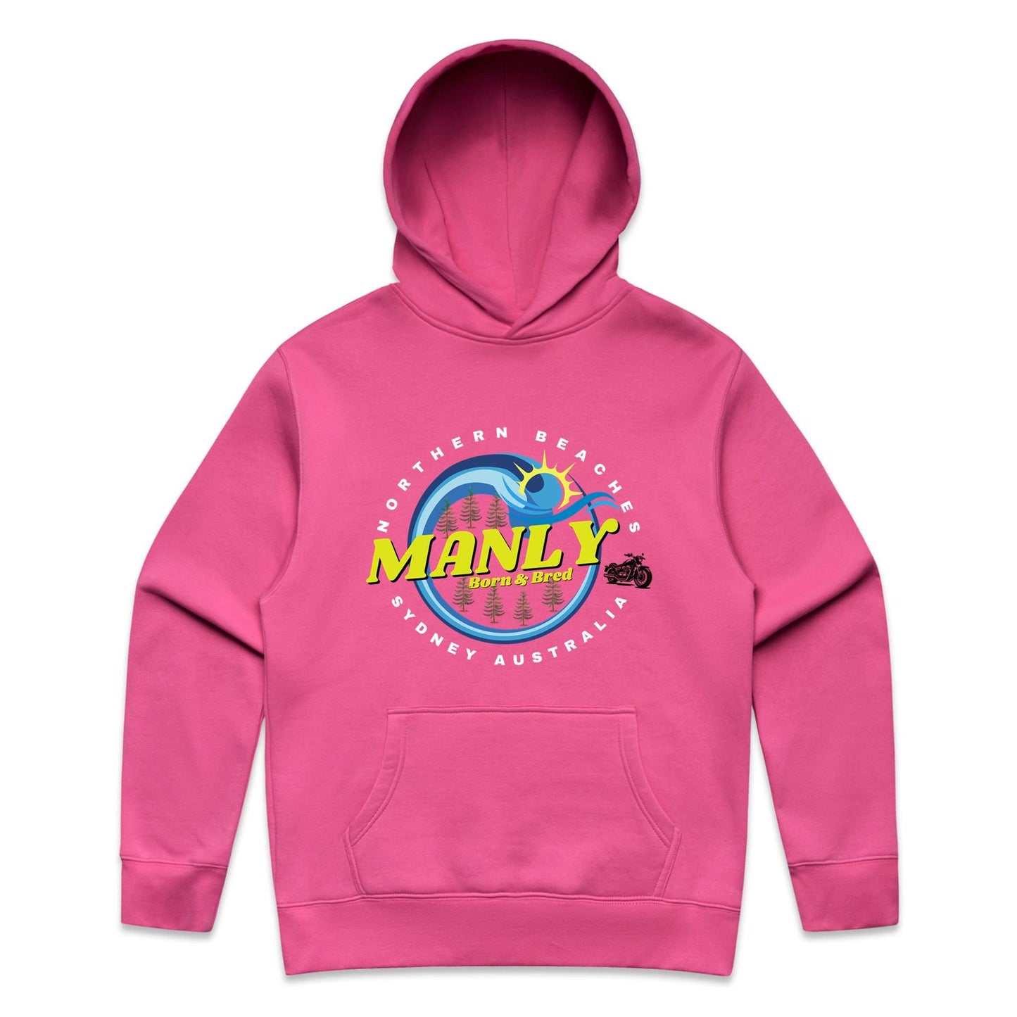 Lost Manly custom logo The Manly Barry Born & Bred edition AS Colour Relax Hood - Lost Manly Shop