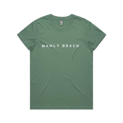 Manly Beach custom logo print on AS Colour Women's Maple Tee 
