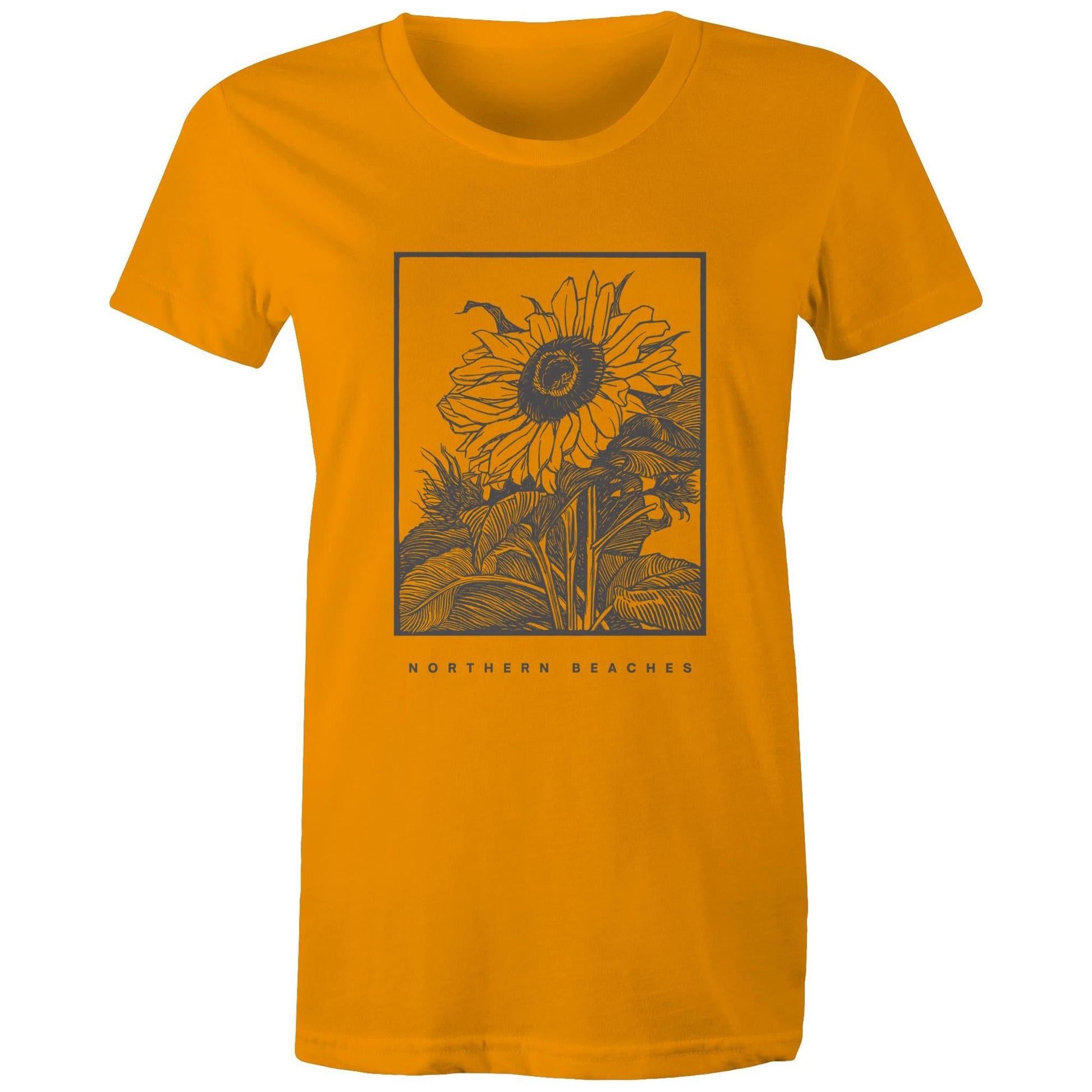 Women's Maple Tee Sunflower Northern Beaches Print 