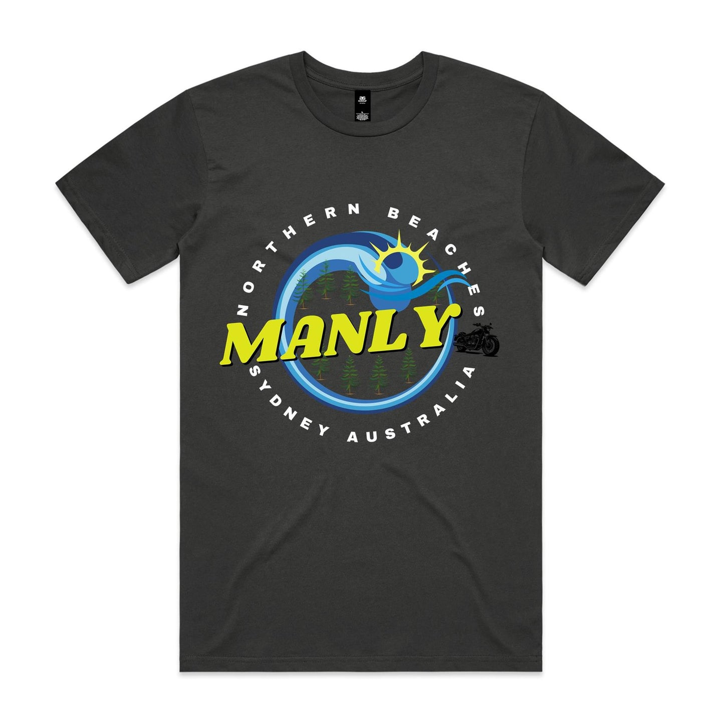 Lost Manly custom logo edition The Manly Barry AS Colour Tee - Lost Manly Shop