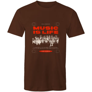 Mens T-Shirt Music is my life custom logo 