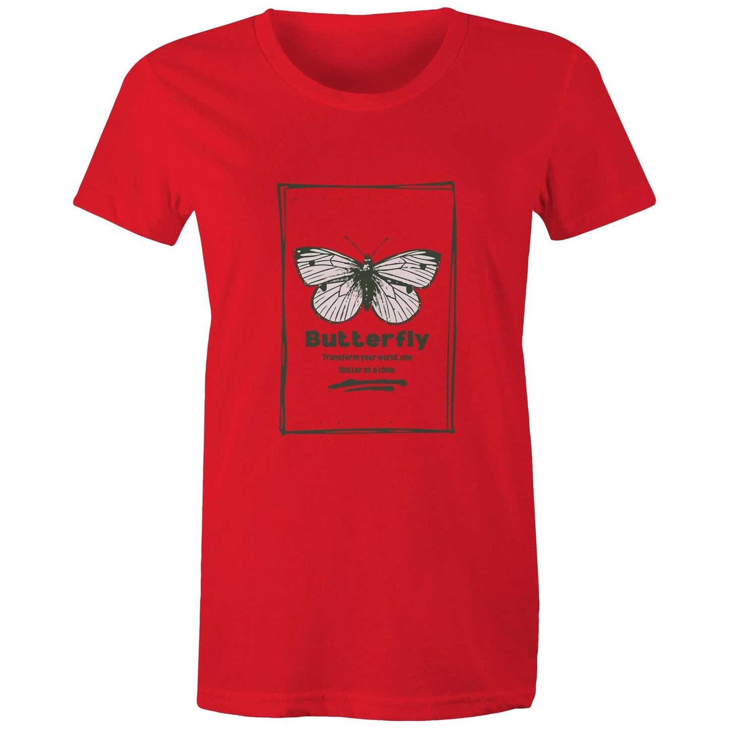 Women's Maple Tee Butterfly custom logo 