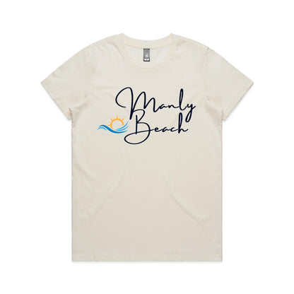 Lost Manly Custom Manly Beach Logo Limited Edition AS Colour Women's Maple Tee - Lost Manly Shop