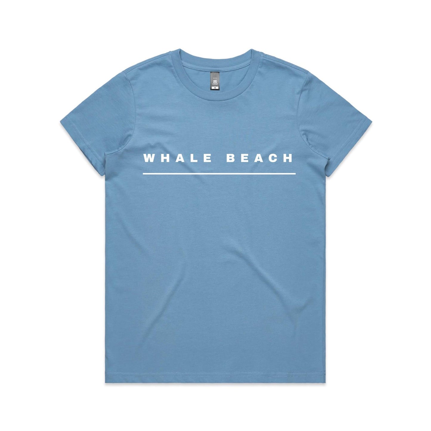 Lost Manly custom logo Whale Beach edition AS Colour Women's Maple Tee - Lost Manly Shop