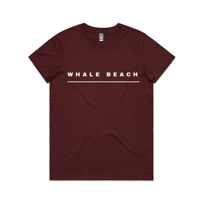 Lost Manly custom logo Whale Beach edition AS Colour Women's Maple Tee - Lost Manly Shop
