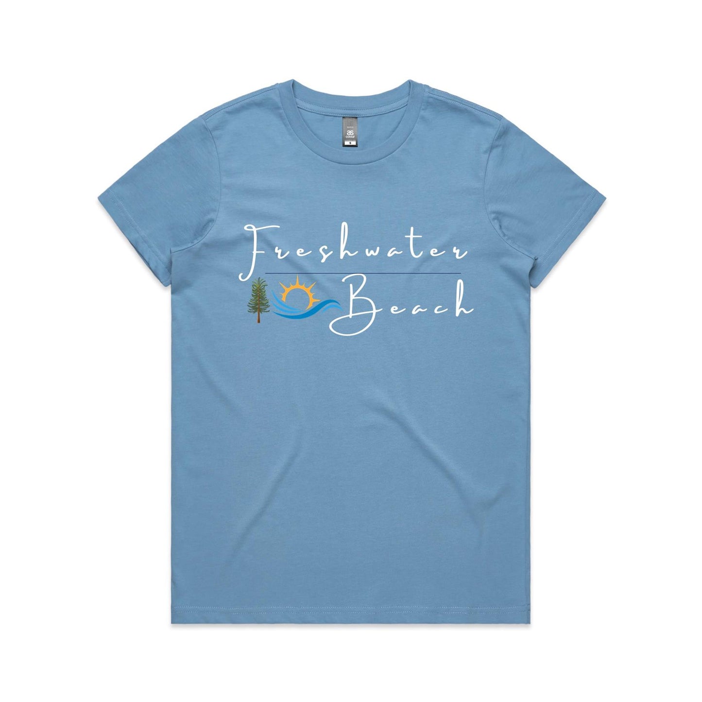 Lost Manly custom logo Freshwater Beach edition AS Colour Women's Maple Tee - Lost Manly Shop