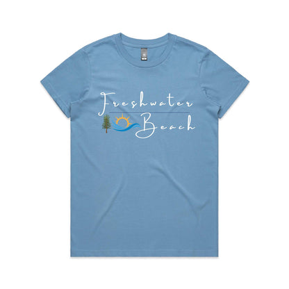 Lost Manly custom logo Freshwater Beach edition AS Colour Women's Maple Tee - Lost Manly Shop