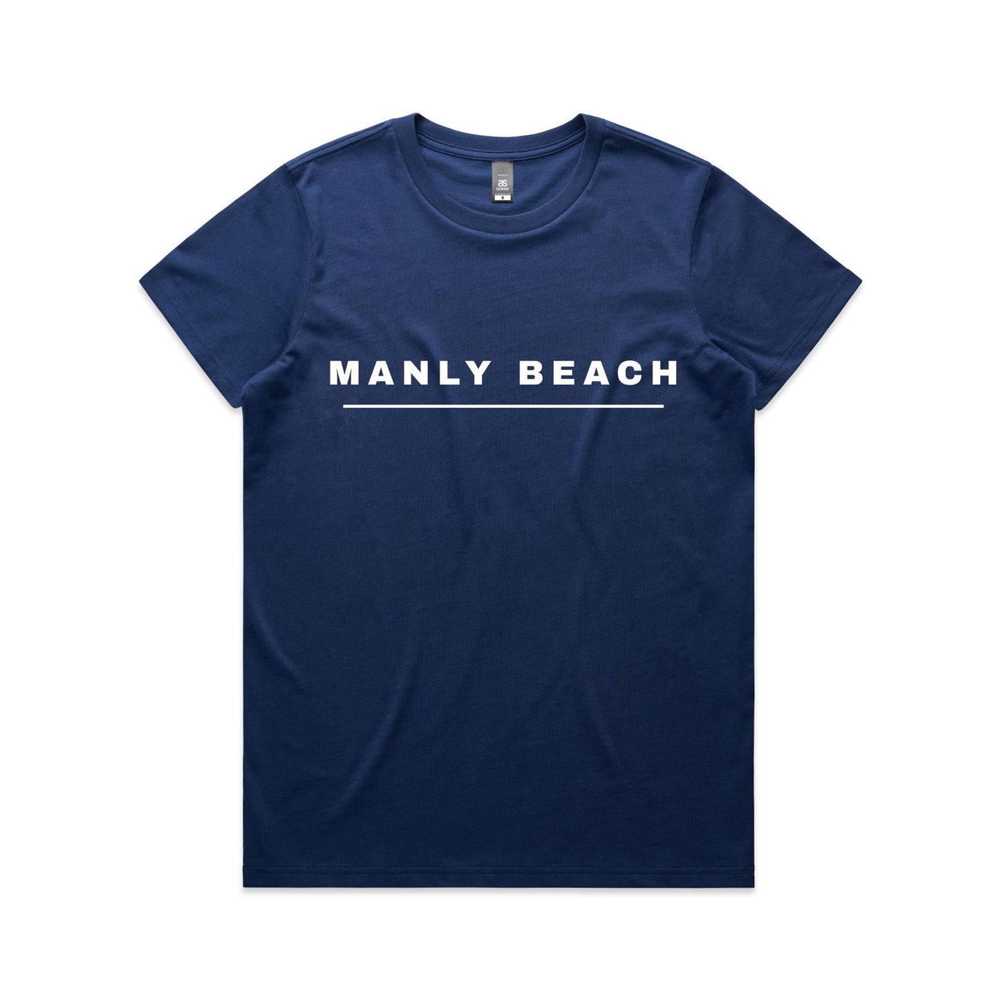 Lost Manly custom logo Manly Beach edition AS Colour Women's Maple Tee (vibrant colours) - Lost Manly Shop