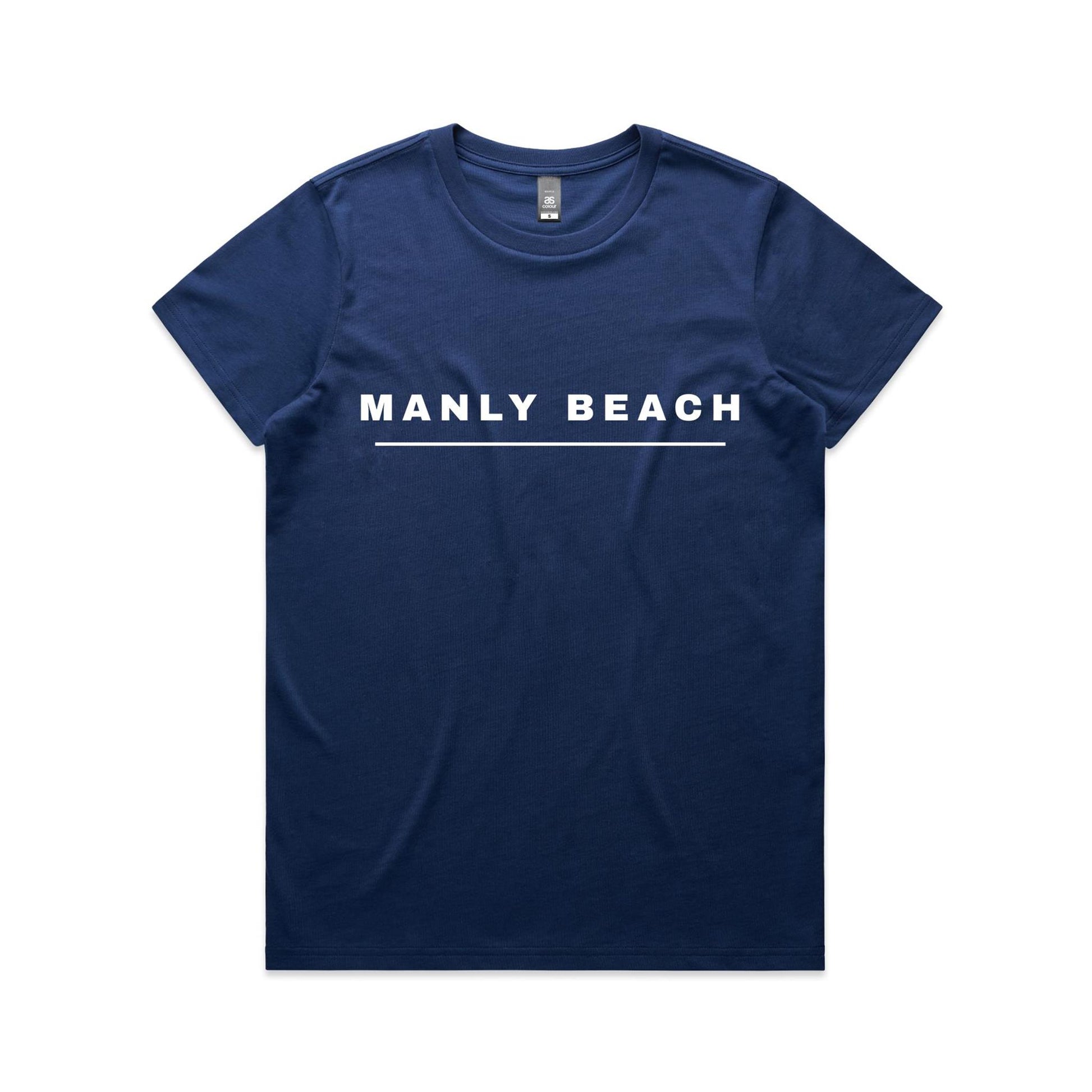 Lost Manly custom logo Manly Beach edition AS Colour Women's Maple Tee (vibrant colours) - Lost Manly Shop
