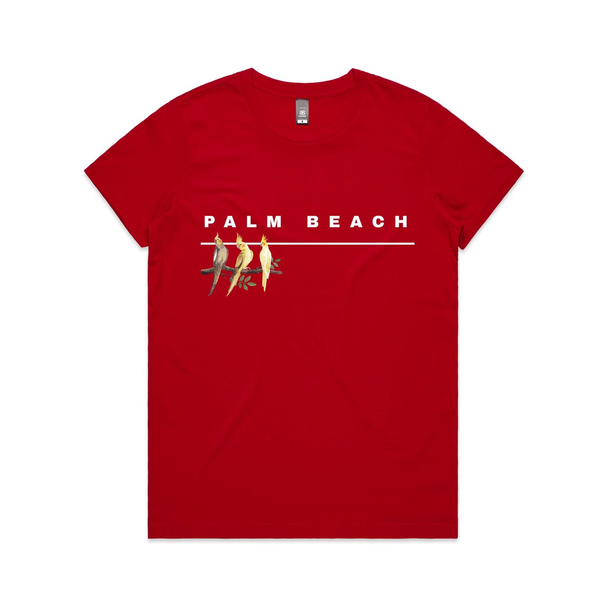 Lost Manly custom logo Palm Beach edition AS Colour Women's Maple Tee - Lost Manly Shop
