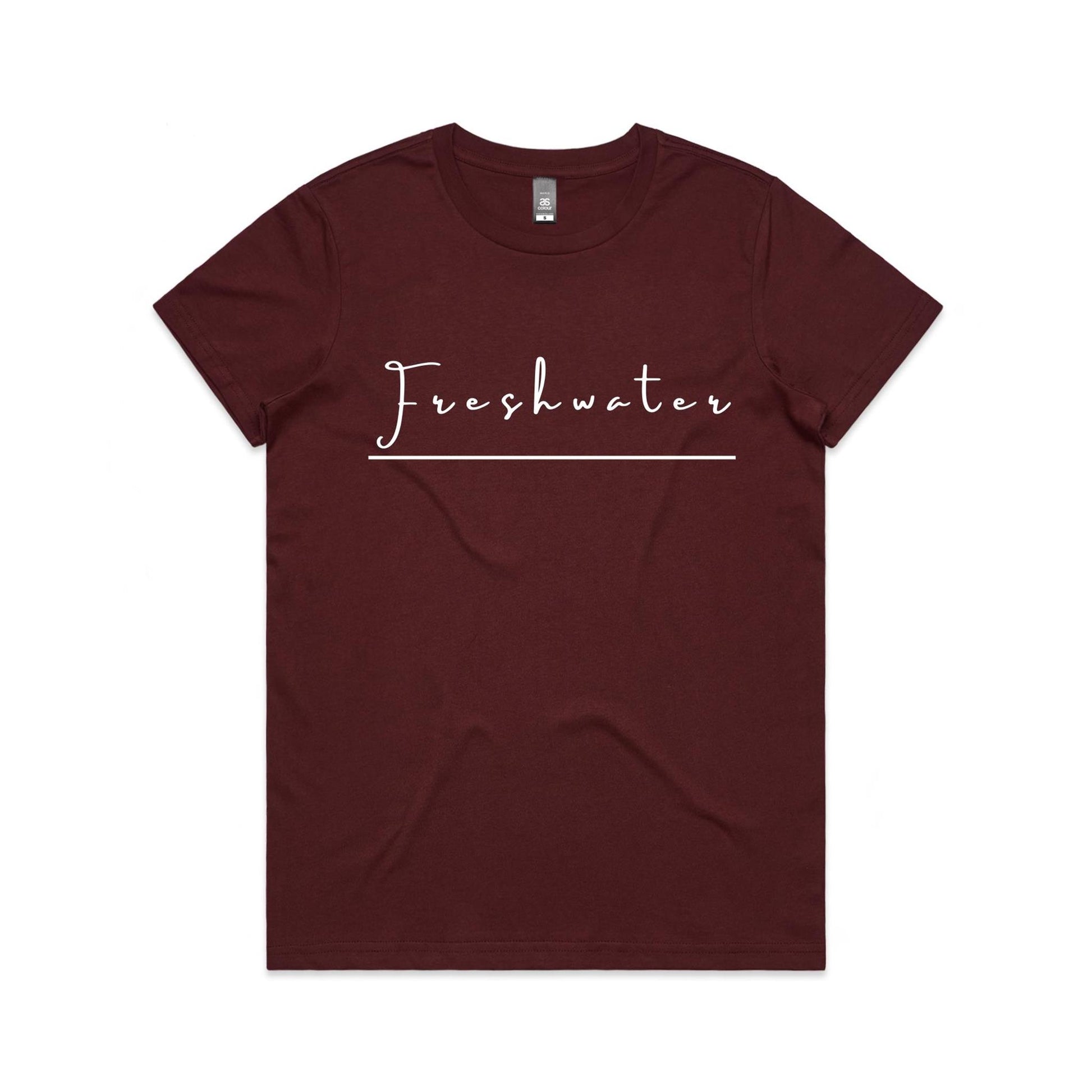Lost Manly Custom Freshwater Beach Logo Edition AS Colour Women's Maple Tee - Lost Manly Shop