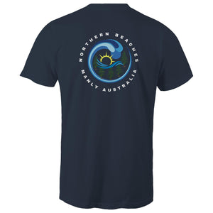 Northern Beaches Manly Australia front and back logo on AS Colour Staple Cotton Adult T-Shirt Ogo Merch