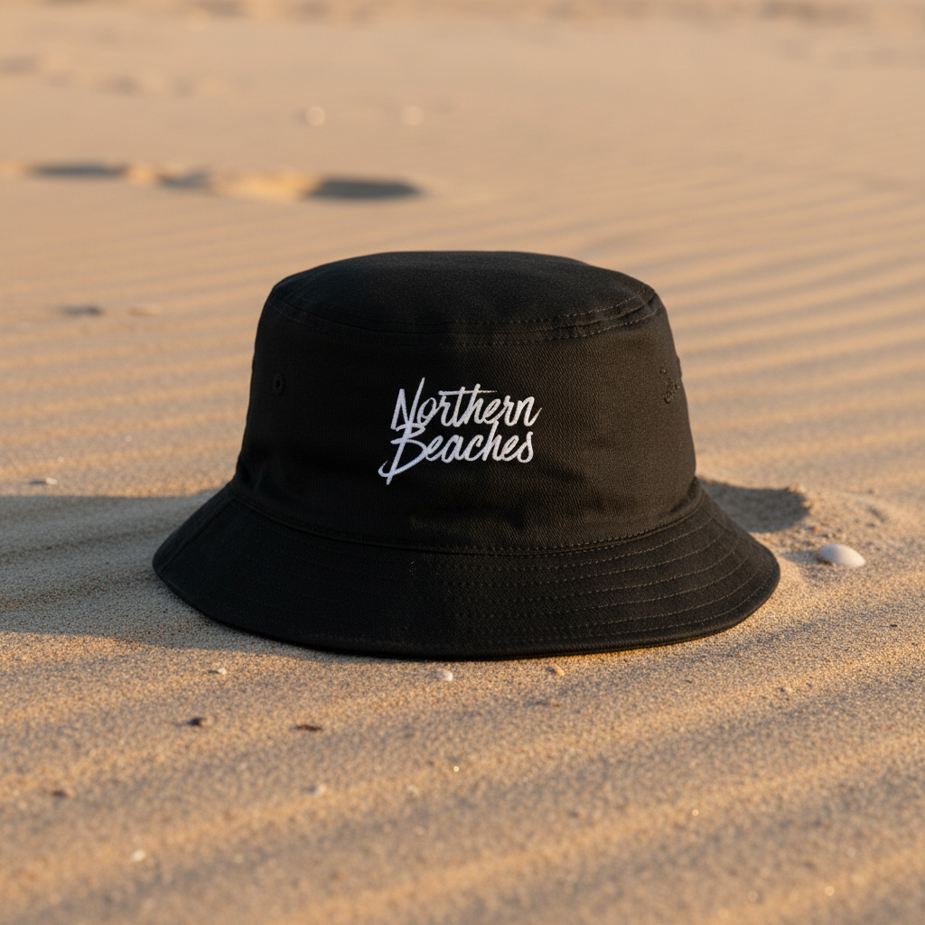 AS Colour Bucket Hat Northern Beaches white font 