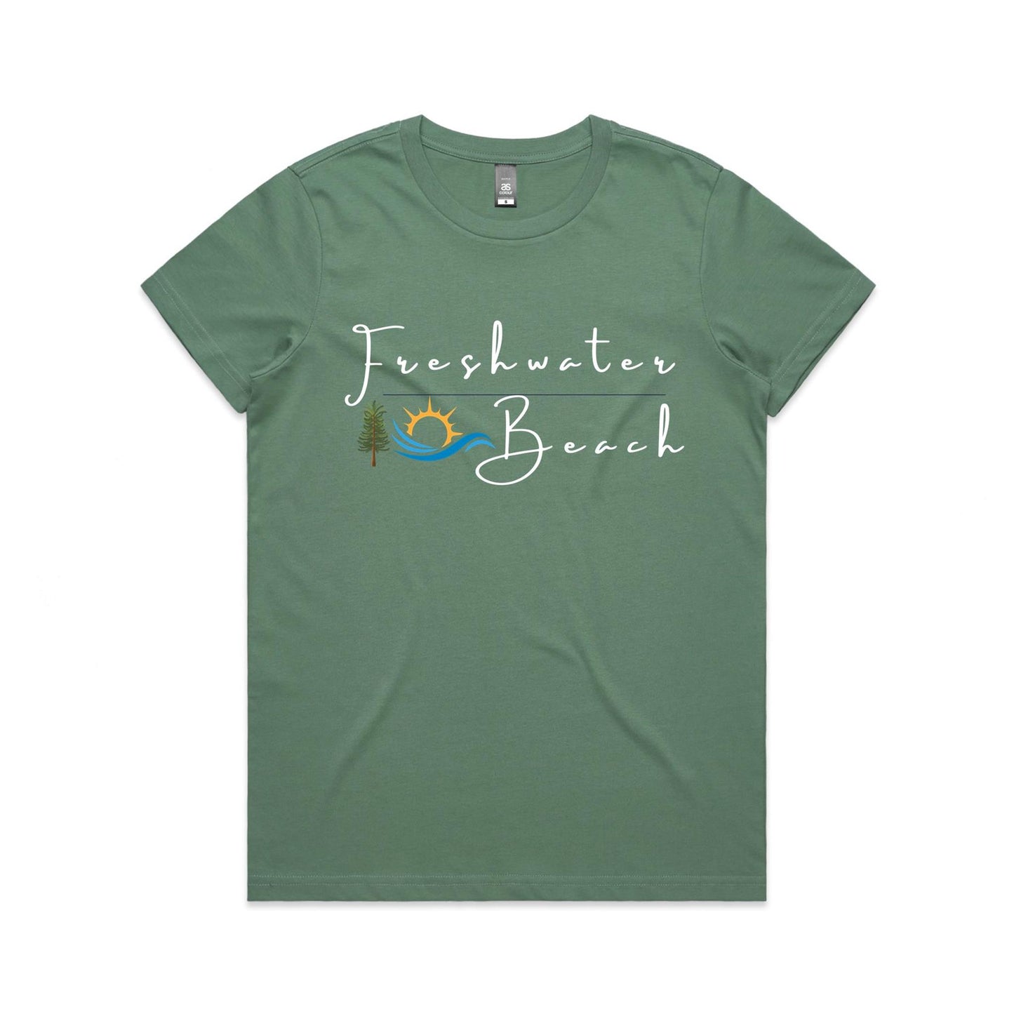 Lost Manly custom logo Freshwater Beach edition AS Colour Women's Maple Tee - Lost Manly Shop