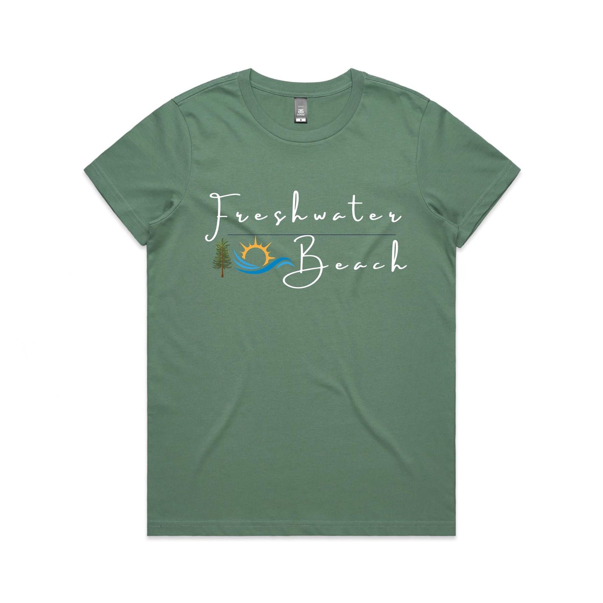 Lost Manly custom logo Freshwater Beach edition AS Colour Women's Maple Tee - Lost Manly Shop
