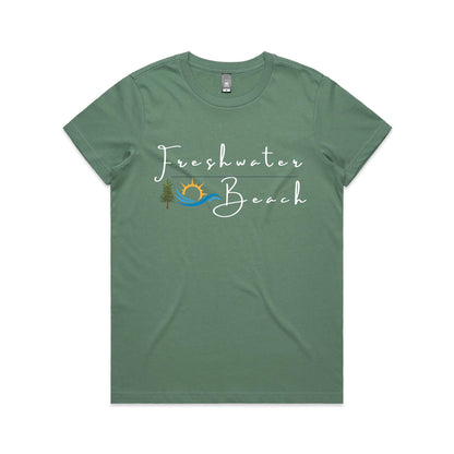 Lost Manly custom logo Freshwater Beach edition AS Colour Women's Maple Tee - Lost Manly Shop
