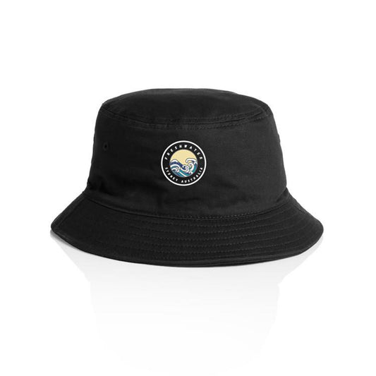 AS Colour Bucket Hat Freshwater Sydney Australia custom logo white font 
