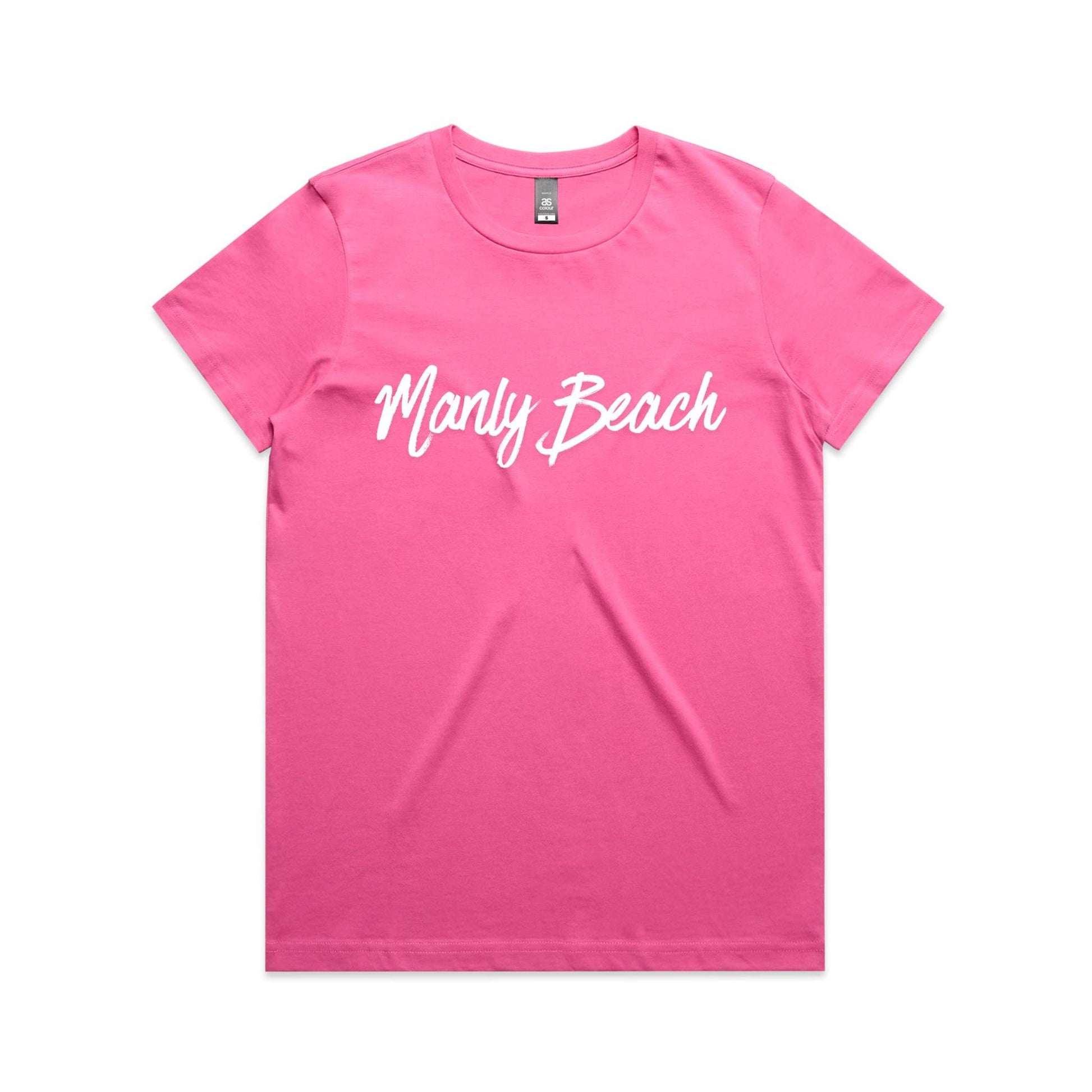 Lost Manly custom logo Manly Beach edition AS Colour Women's Maple Tee - Lost Manly Shop