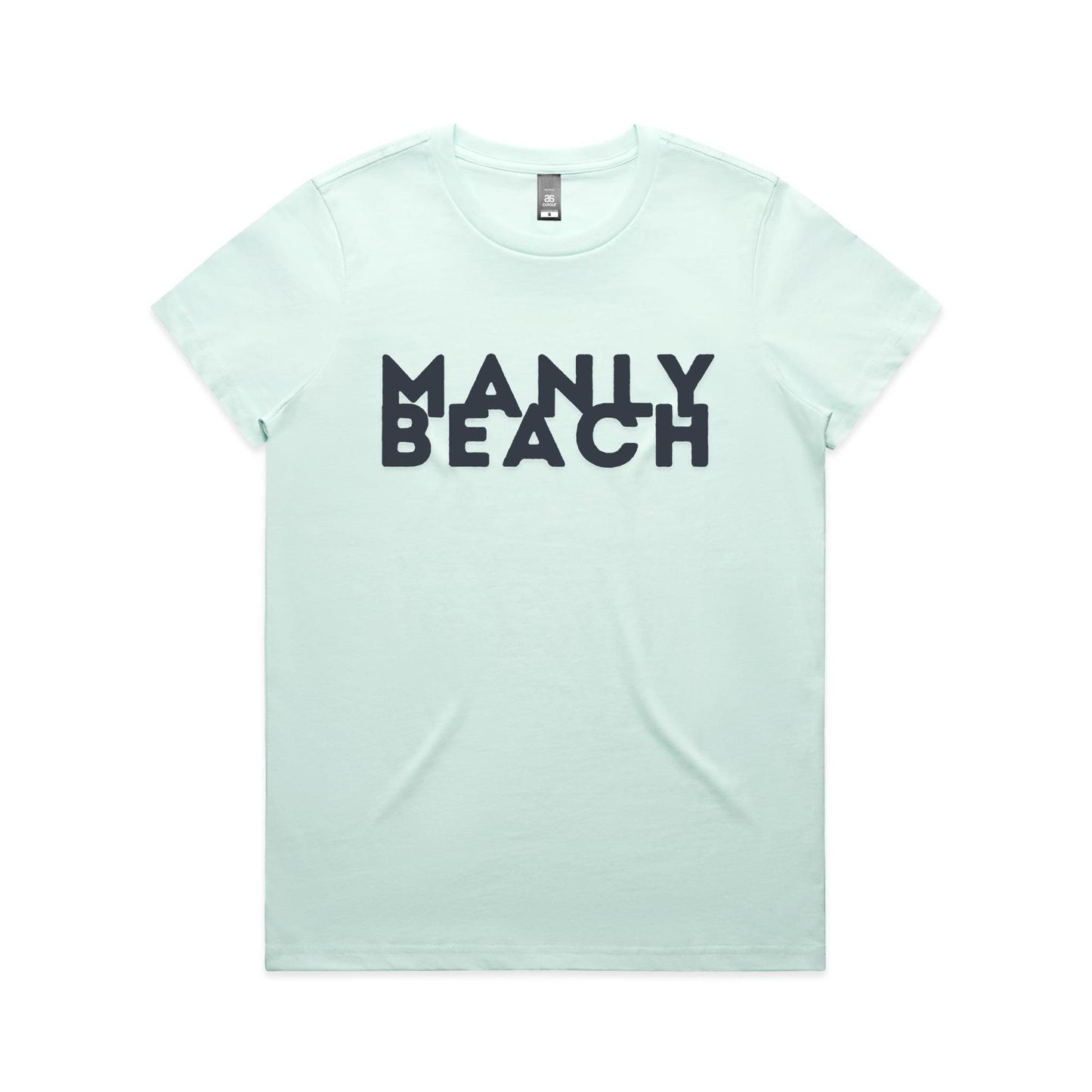Lost Manly custom logo Manly Beach edition AS Colour Women's Maple Tee - Lost Manly Shop