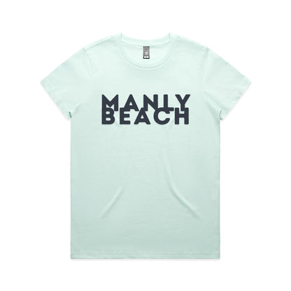 Lost Manly custom logo Manly Beach edition AS Colour Women's Maple Tee - Lost Manly Shop