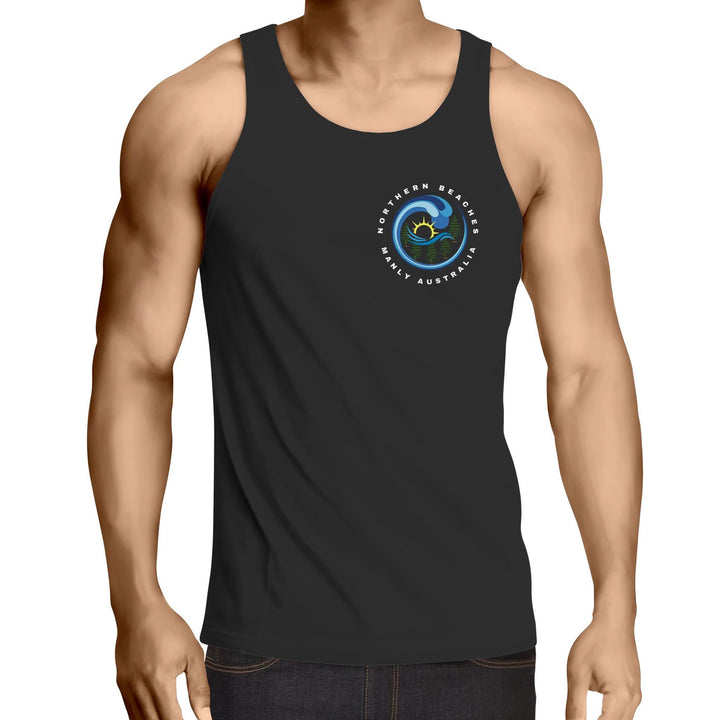Northern Beaches Manly Australia front logo on AS Colour Adult Cotton Singlet Ogo Merch