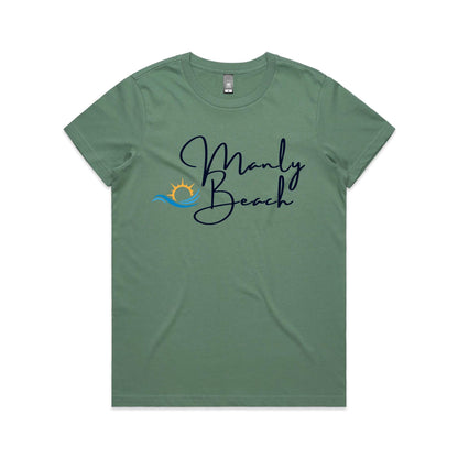 Lost Manly Custom Manly Beach Logo Limited Edition AS Colour Women's Maple Tee - Lost Manly Shop