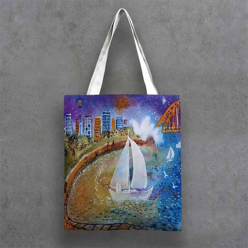 Colourful Canvas Totes Sydney By the Sea Art Designs Customisation - Lost Manly Shop
