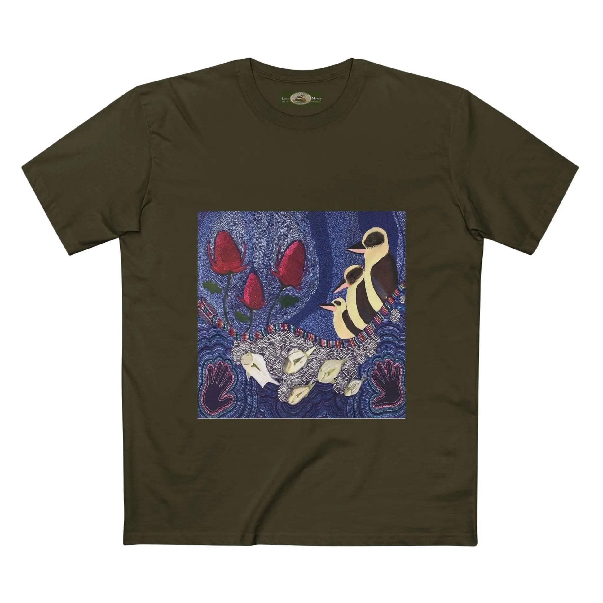 Australian Natives painting Northern Beaches printed T-Shirt 