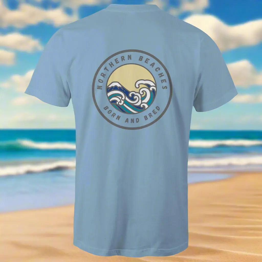 Born and Bred Northern Beaches Sydney Australia Printed Logo T-Shirt 