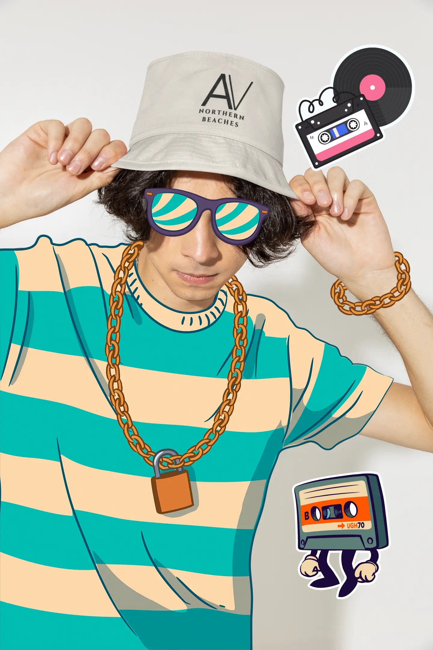 Bucket hat Northern Beaches logo 