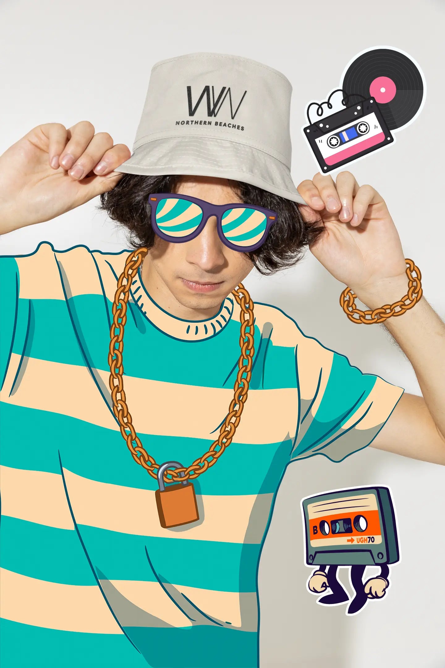 Bucket hat Northern Beaches logo 