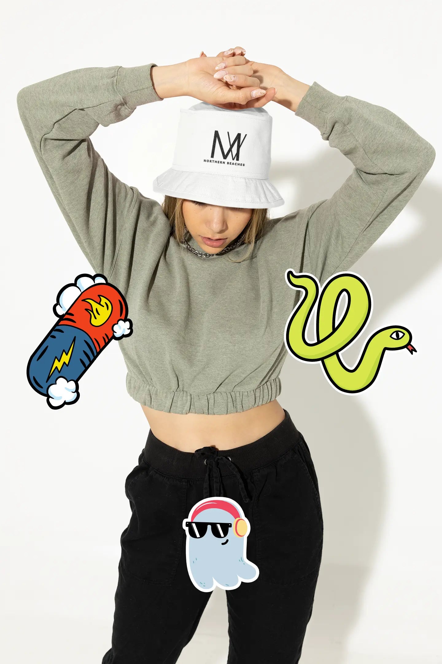 Bucket hat Northern Beaches logo 