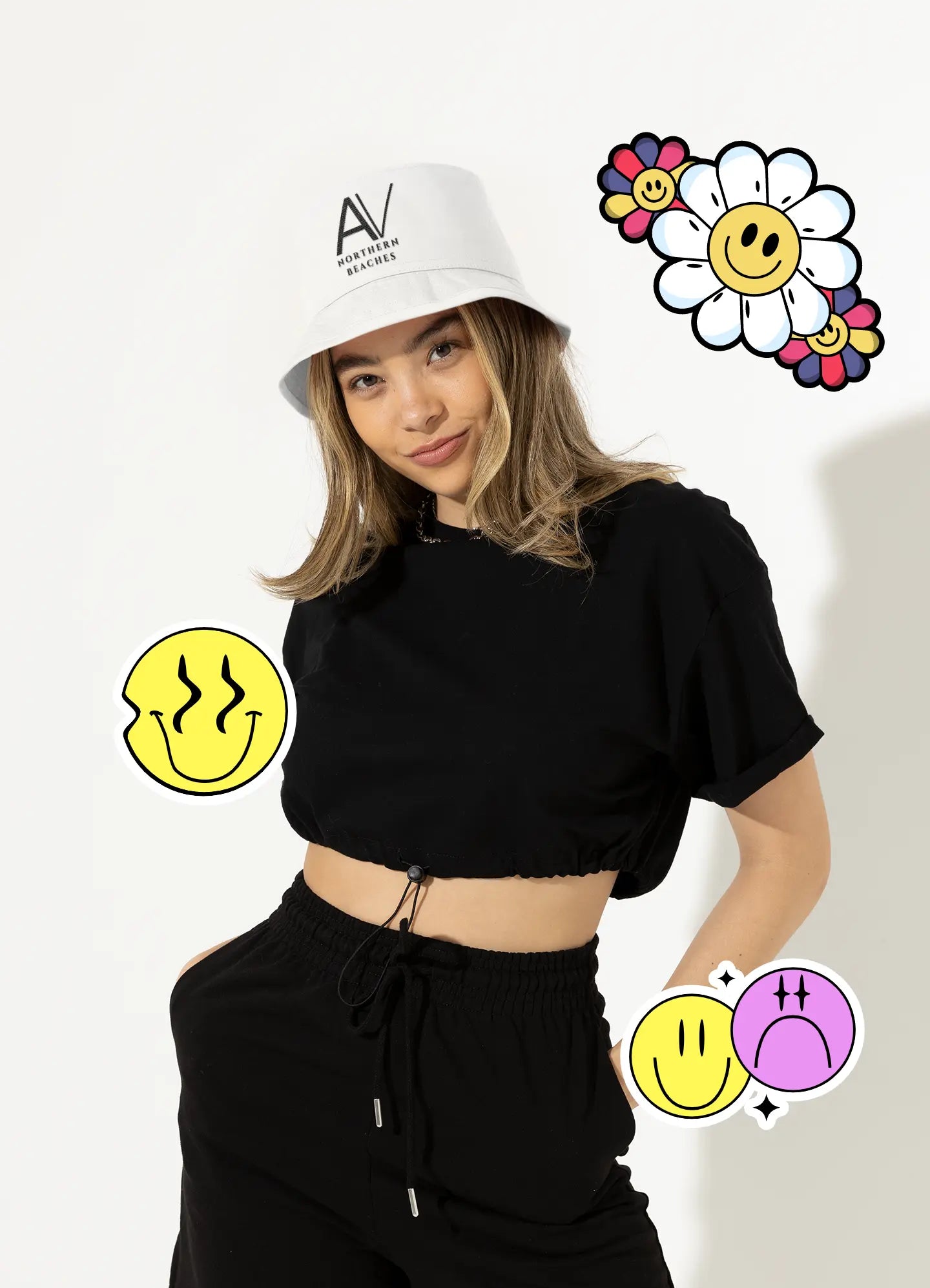 Bucket hat Northern Beaches logo 