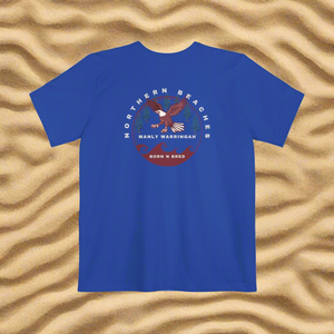 Manly Warringah Born n Bred Unisex Pocket T-shirt Printify
