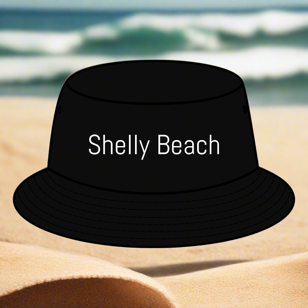 SHELLY BEACH Bucket Hat Custom Northern Beaches Logo Design 