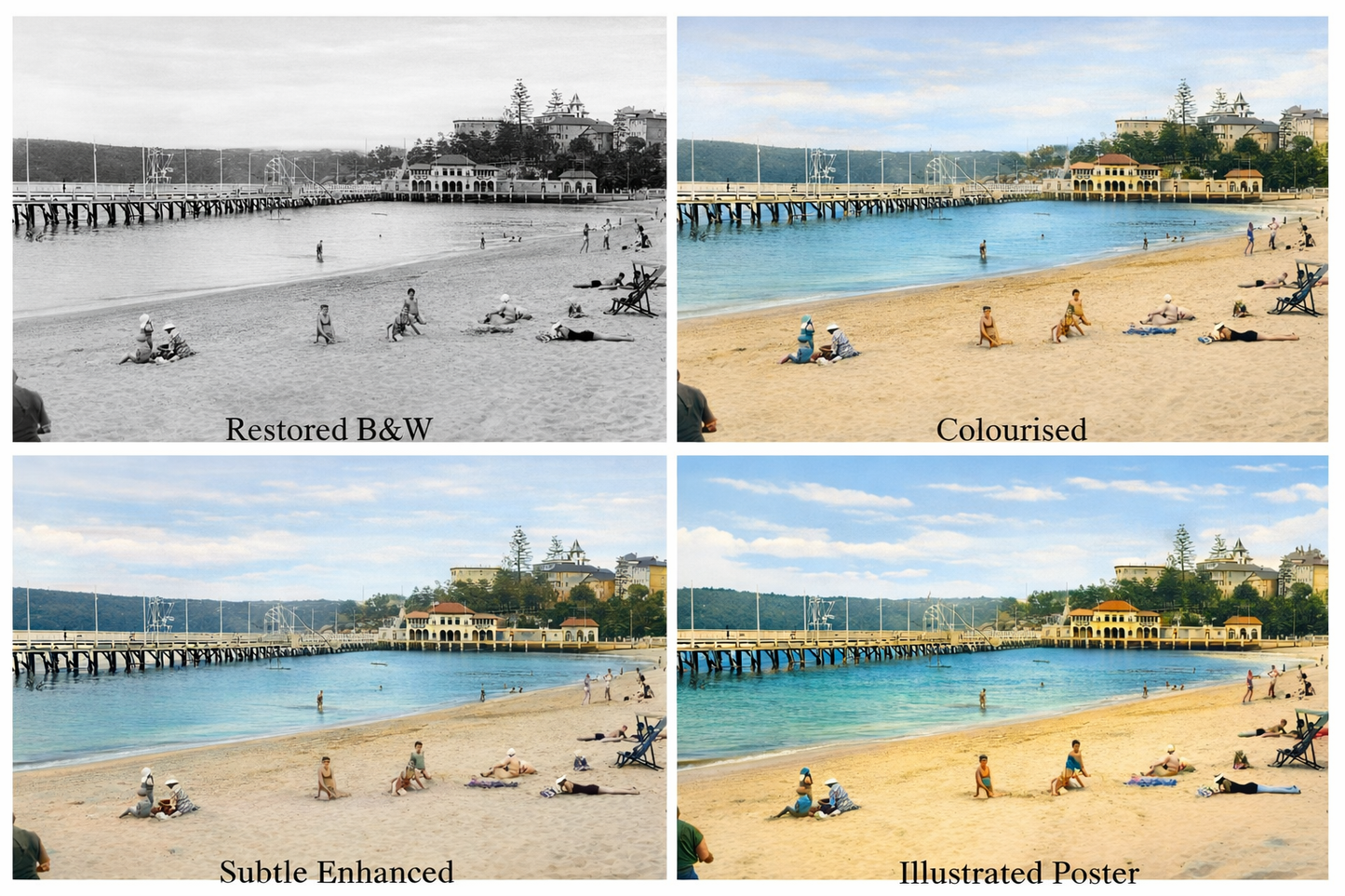 Manly Harbour Pool 1937 historic photograph
• Manly Harbour Pool promenade 1930s
• Manly Harbour Pool pavilion Manly NSW
• Lost Manly historic reimagined poster