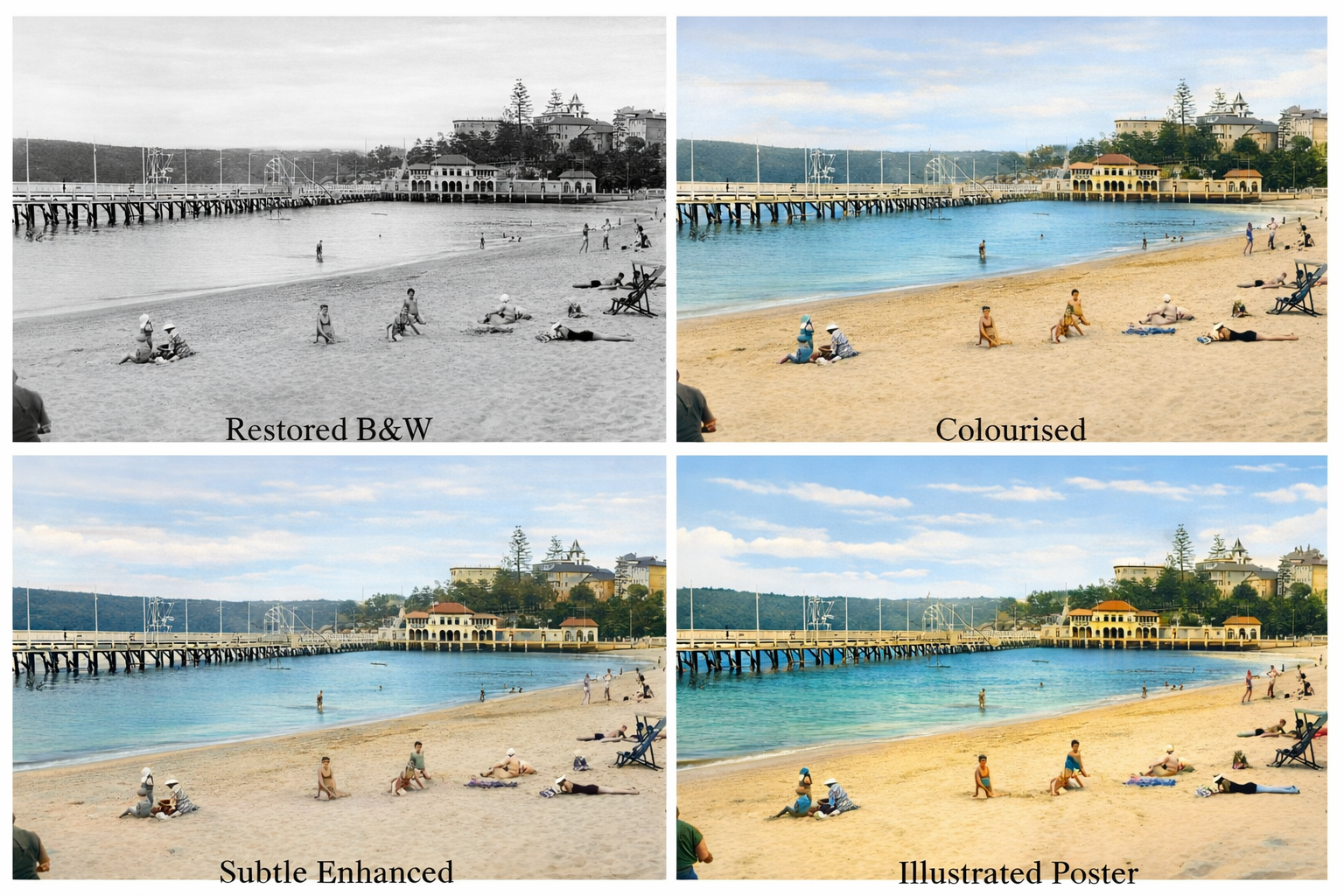 Manly Harbour Pool 1937 historic photograph
• Manly Harbour Pool promenade 1930s
• Manly Harbour Pool pavilion Manly NSW
• Lost Manly historic reimagined poster
