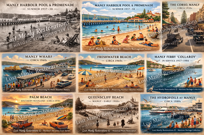 Restored Manly Vintage Poster Series - Lost Manly Shop