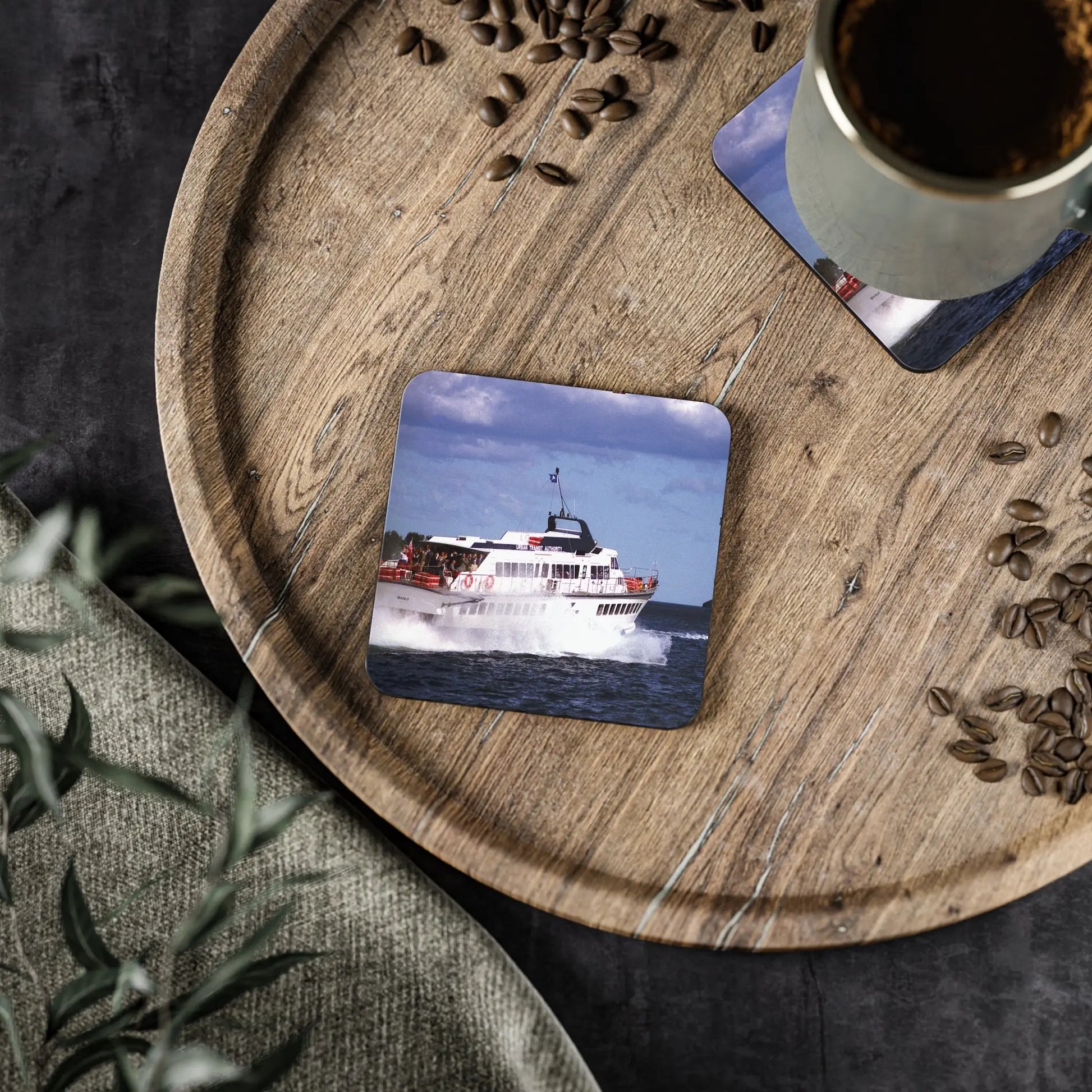 Cork Coasters - 'MANLY' Hydrofoil on Sydney Harbour 