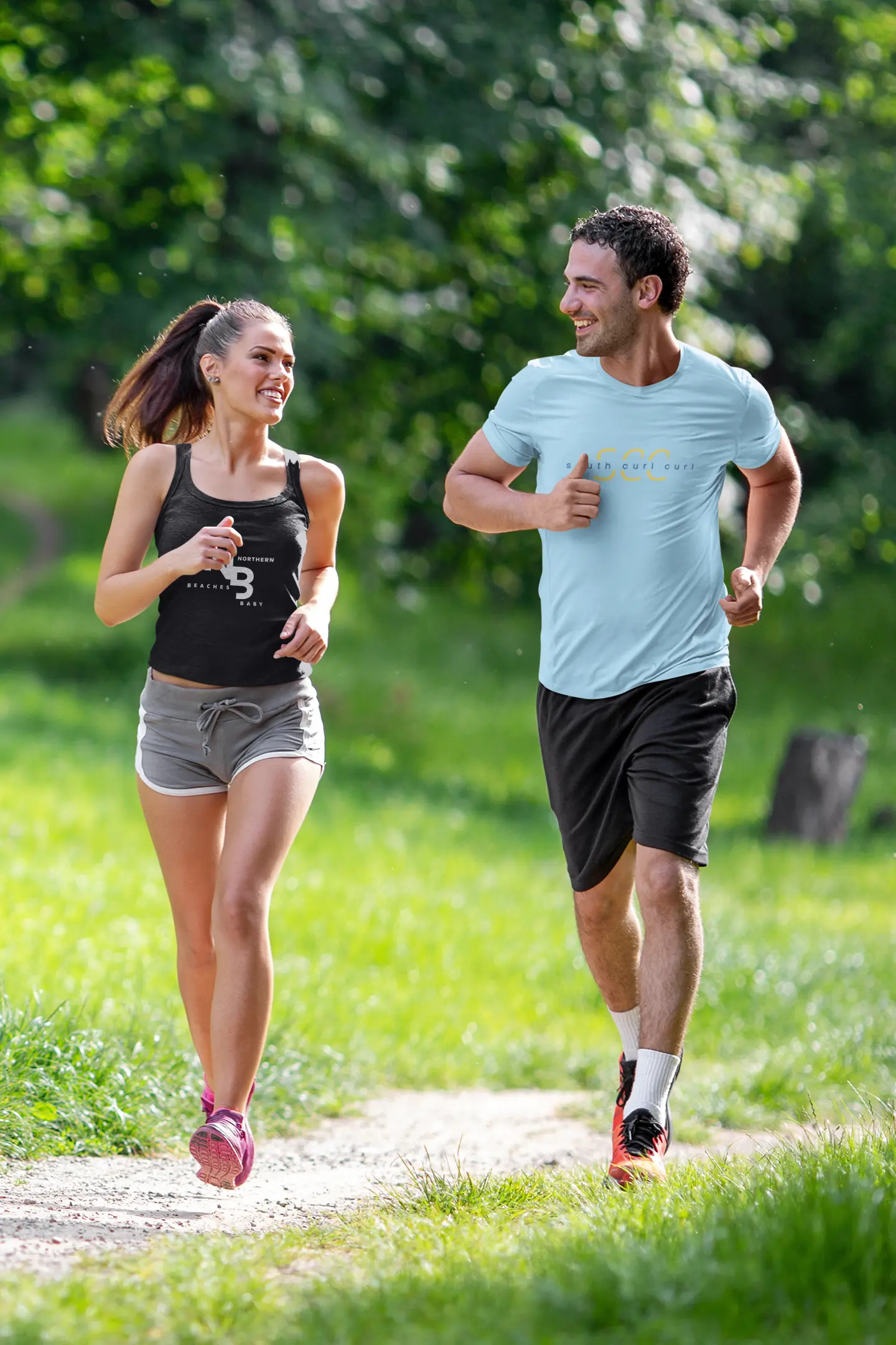 Cotton Singlet Northern Beaches custom logo 