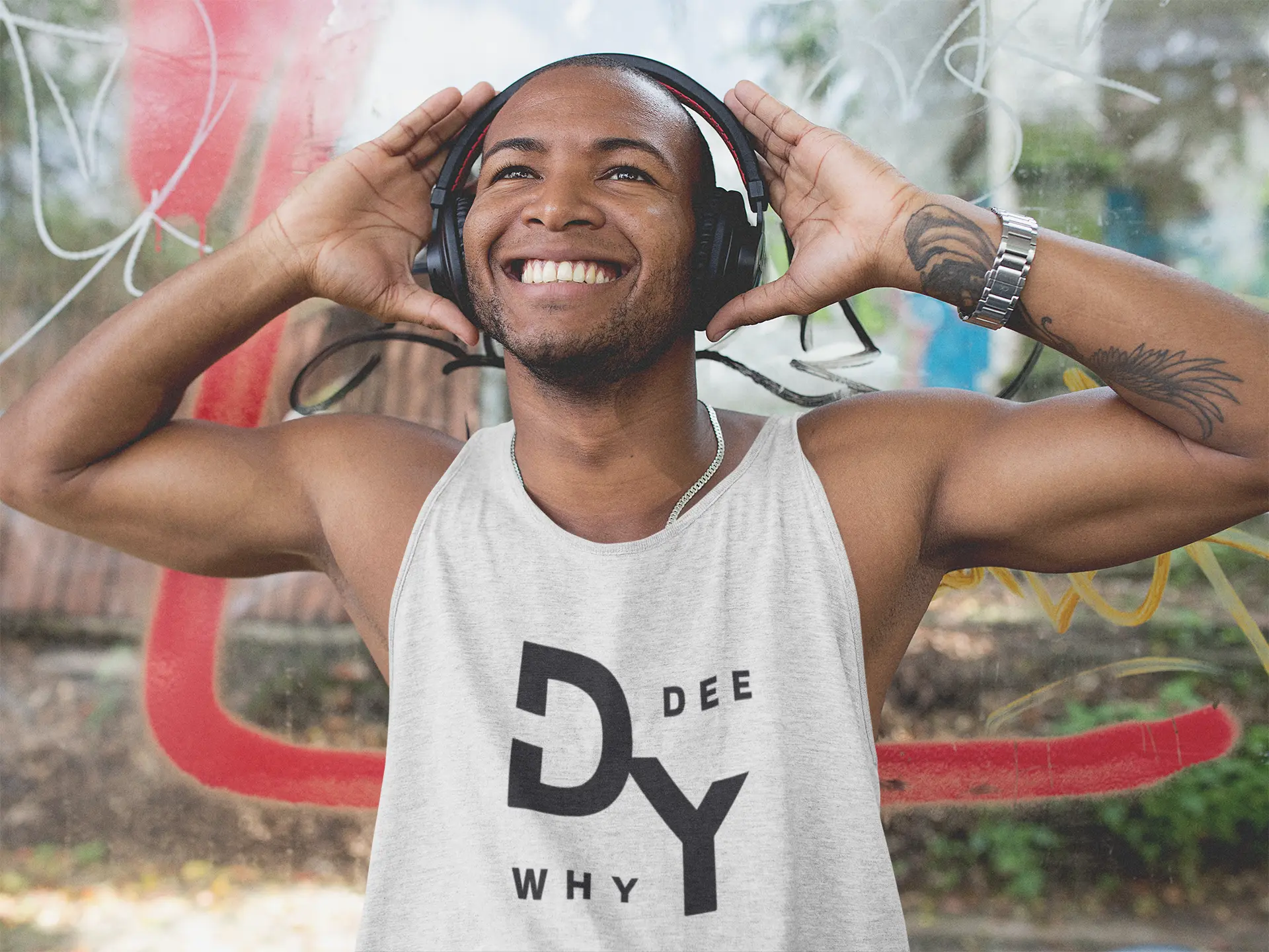 Cotton Singlet Northern Beaches custom logo 