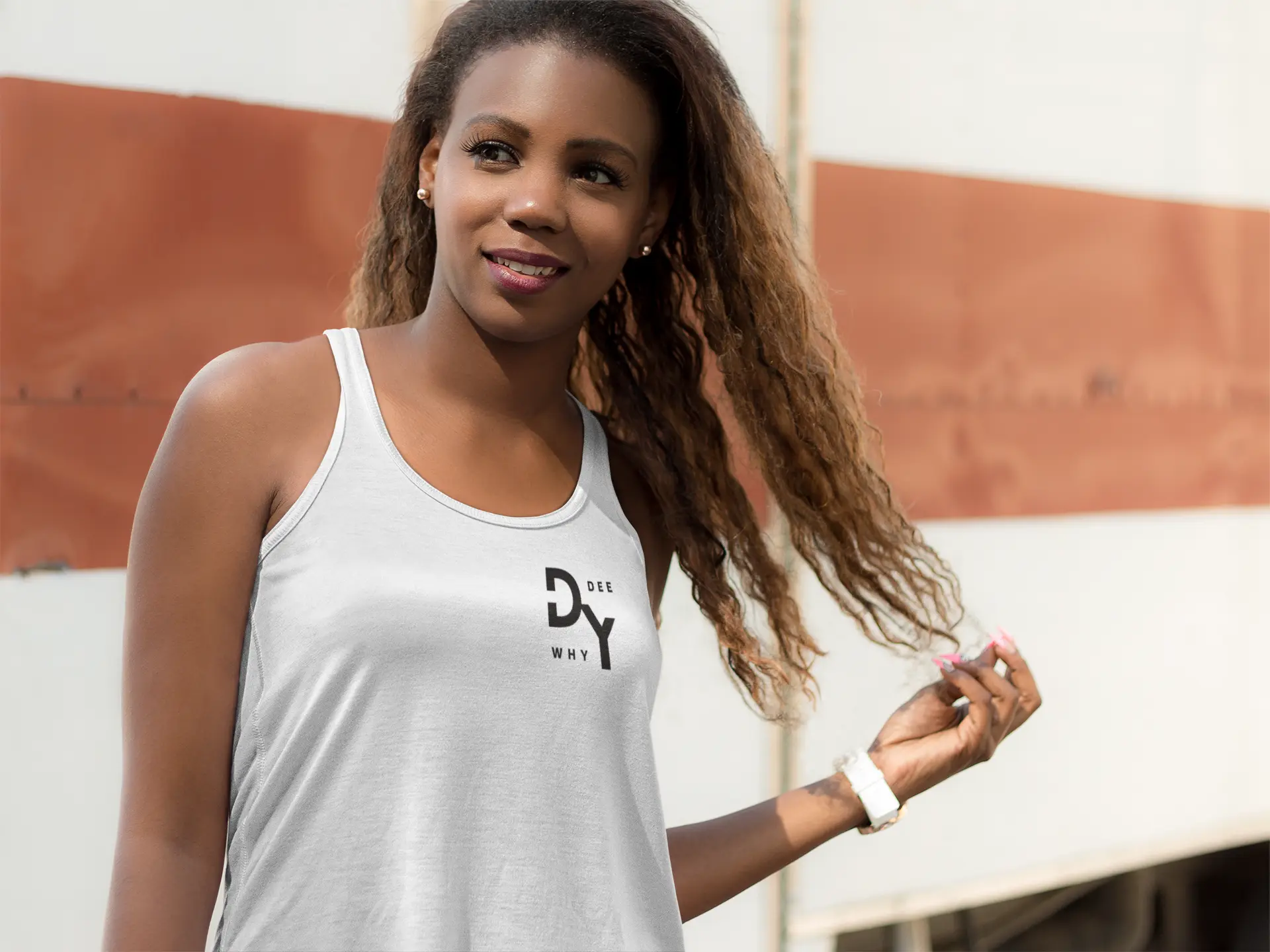 Cotton Singlet Northern Beaches custom logo 