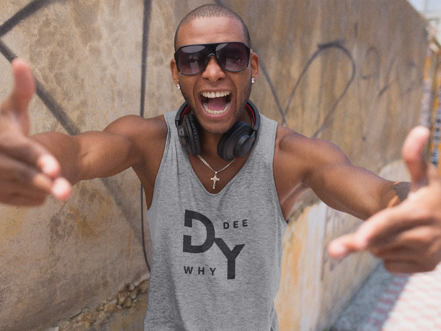 Cotton Singlet Northern Beaches custom logo 