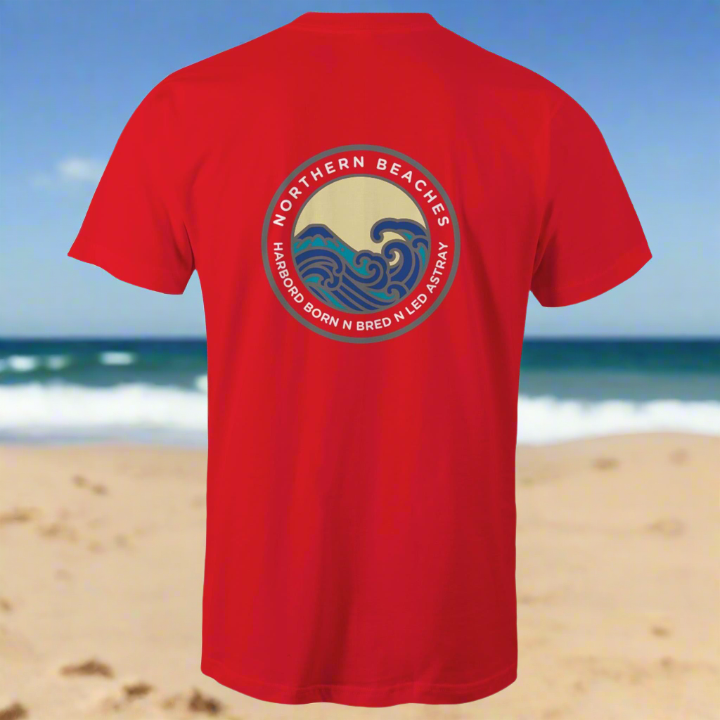 Harbord Born and Bred Northern Beaches Sydney Australia Printed Logo T-Shirt Ogo Merch
