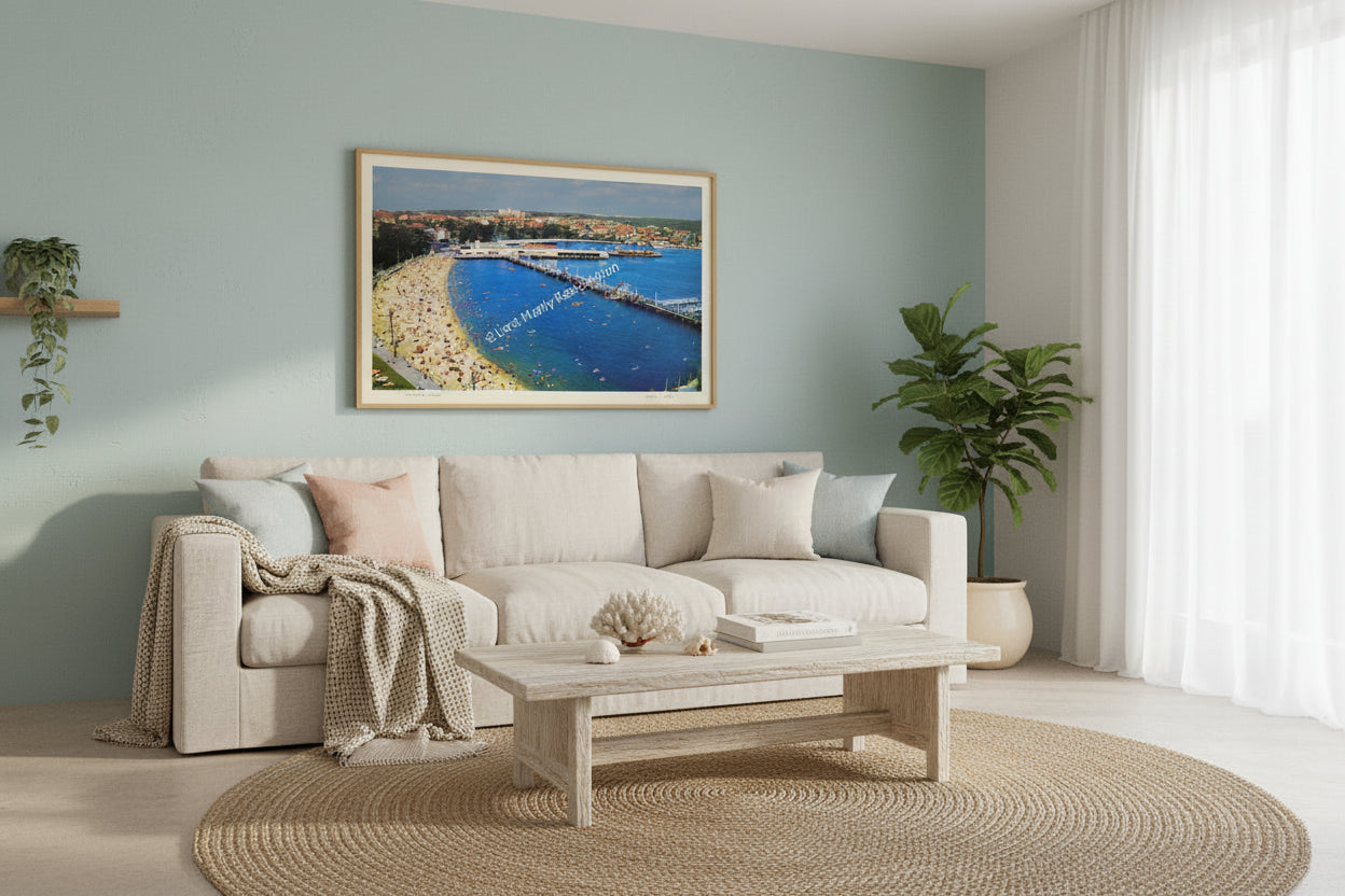 Manly Harbour Pool 1937 historic photograph
• Manly Harbour Pool promenade 1930s
• Manly Harbour Pool pavilion Manly NSW
• Lost Manly historic reimagined poster