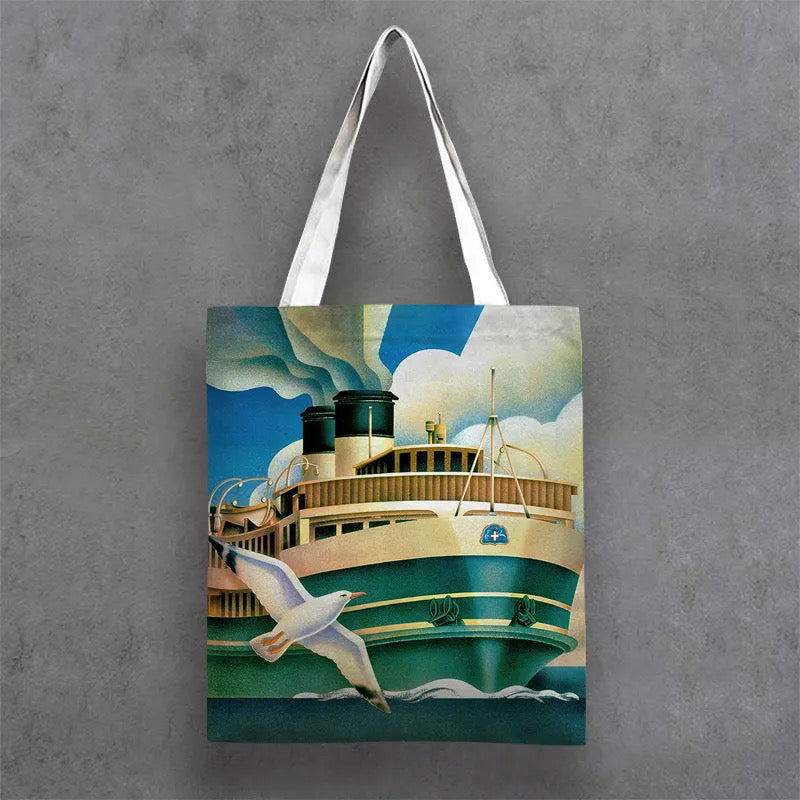 Colourful Canvas Totes Sydney By the Sea Art Designs Customisation - Lost Manly Shop