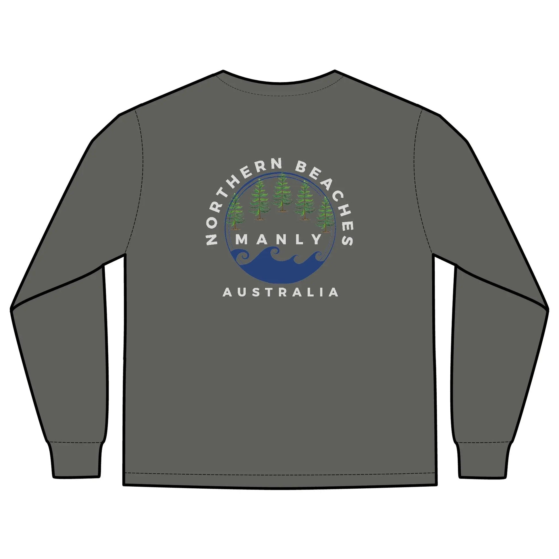 Long Sleeve Pocket T-Shirt Northern Beaches 2x custom logo 